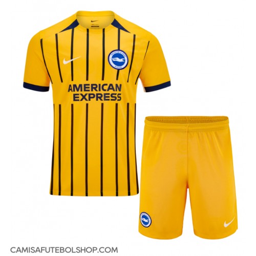 Camisa de time de futebol Brighton Replicas 2º Equipamento Infantil 2024-25 Manga Curta (+ Calças curtas)